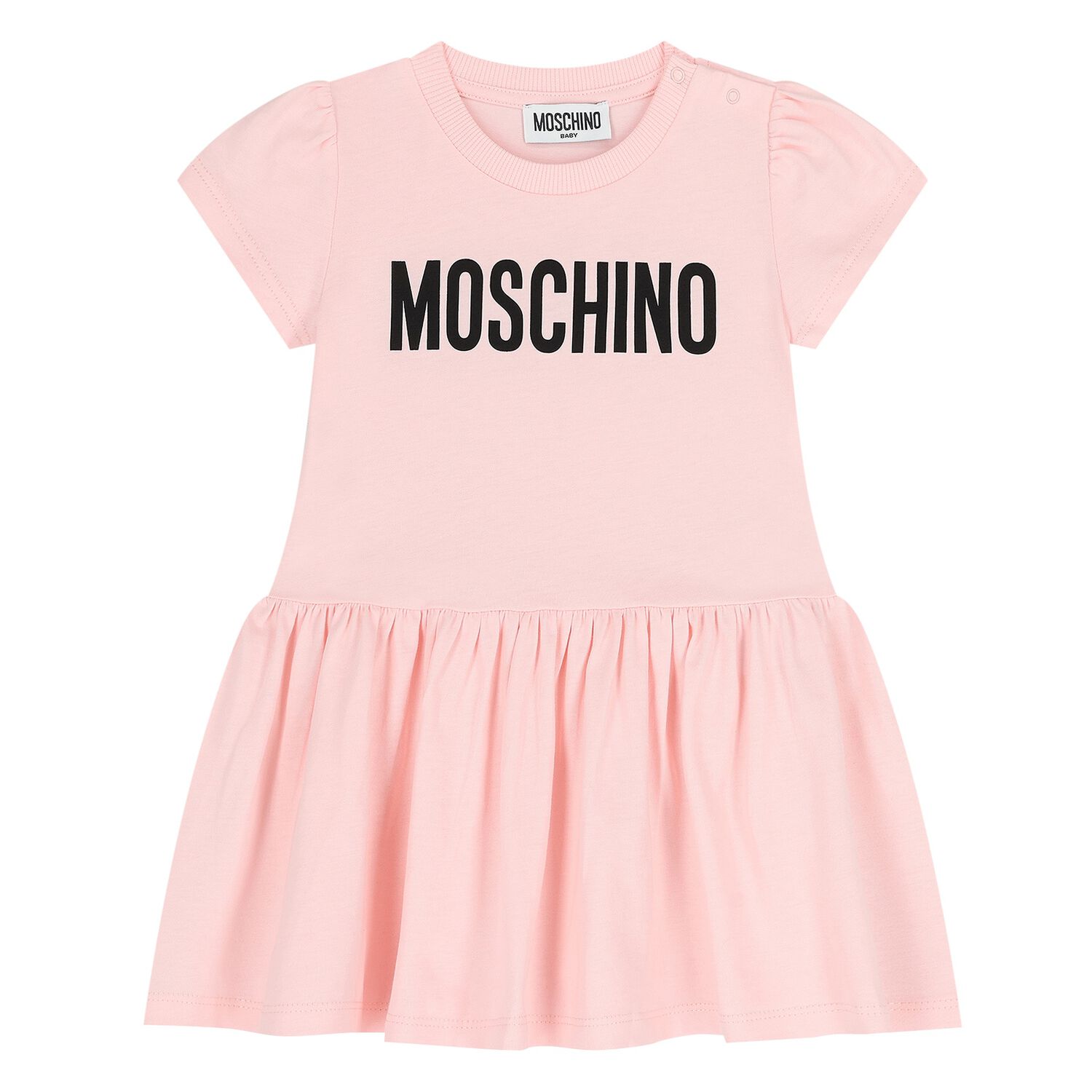 Younger Girls Pink Logo Dress , 1, hi-res