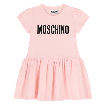 Younger Girls Pink Logo Dress 