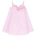 فستان بنات بطبعة الزهور باللون الوردي, 1, hi-res