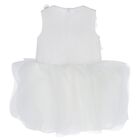 Girls White & Pink 3D Floral Organza Dress, 1, hi-res