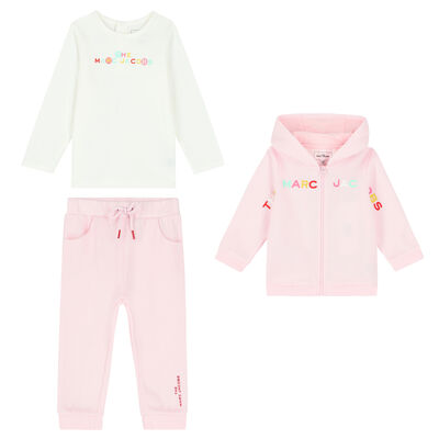 Younger Girls Pink Logo Tracksuit 