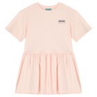 Girls Pink Logo Dress, 1, hi-res
