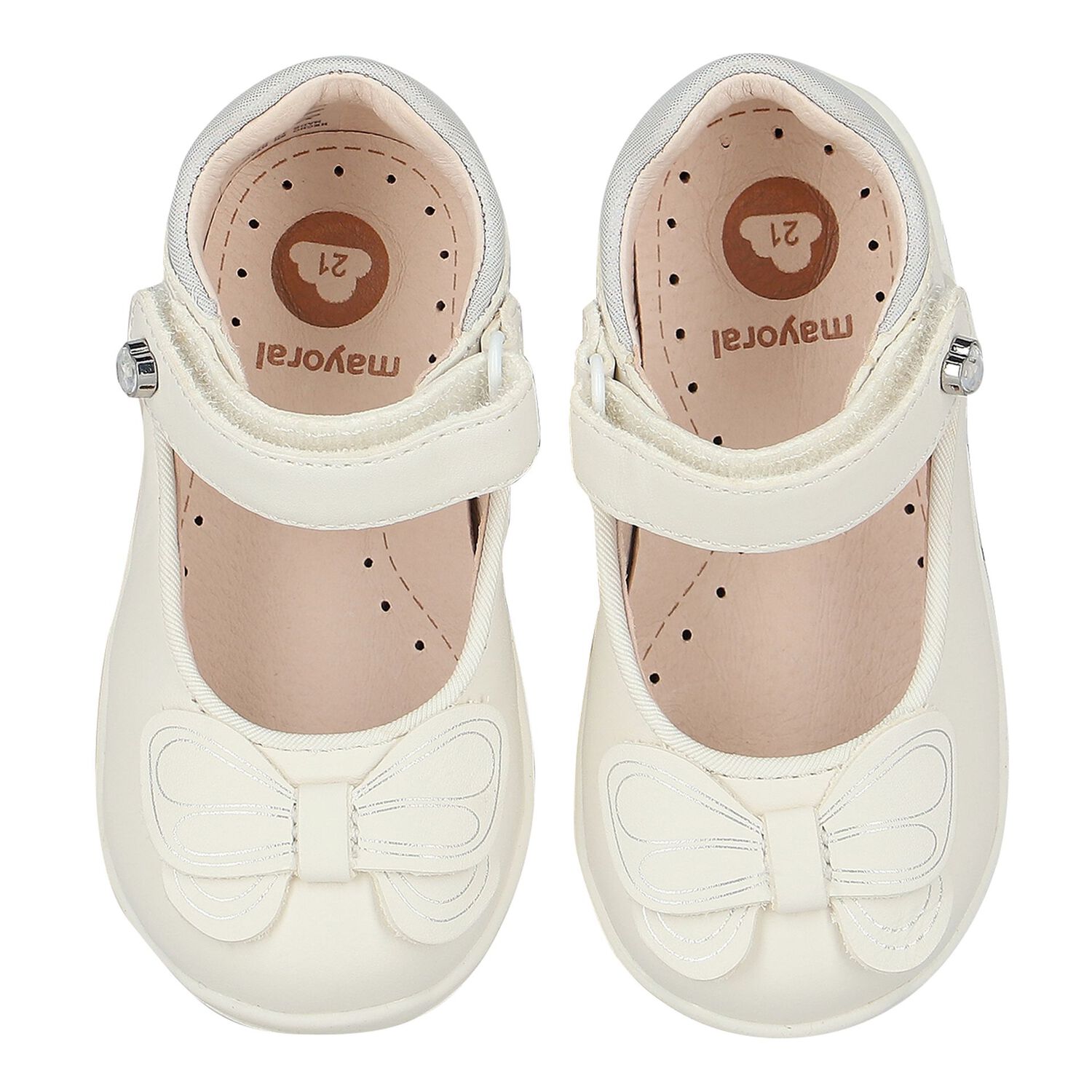 Baby Girls White Shoes, 3, hi-res image number null