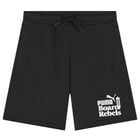 طقم شورت أولاد بالشعار باللون الأسود, 1, hi-res