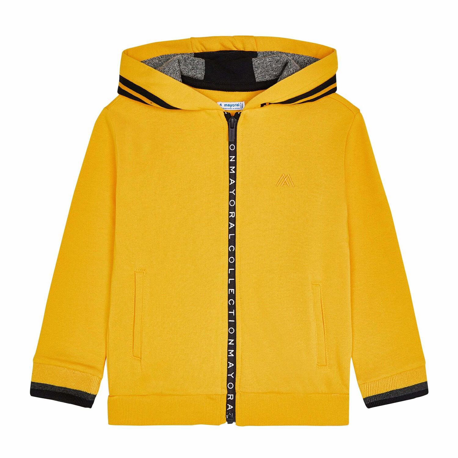 Boys Yellow Logo Zip Up Top, 2, hi-res image number null