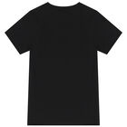 Boys Black Logo T-Shirt, 1, hi-res