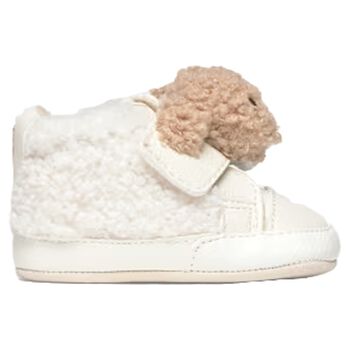 Ivory & Beige Sherpa Teddy Bear Baby Pre Walker Shoes