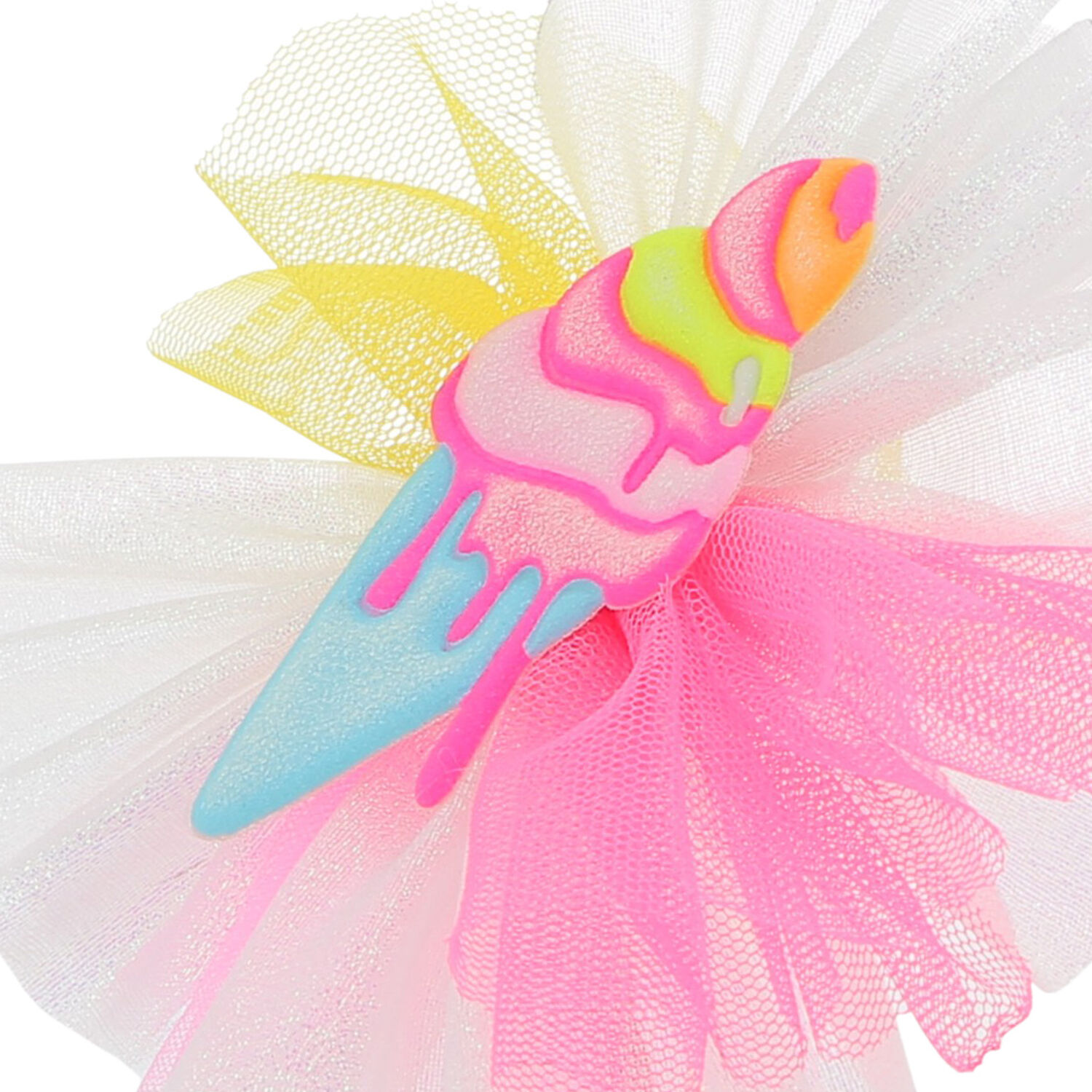 Girls Pink Tulle Ice Cream Headband, 1, hi-res
