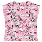 تيشيرت بنات بالشعار باللون الوردى , 1, hi-res