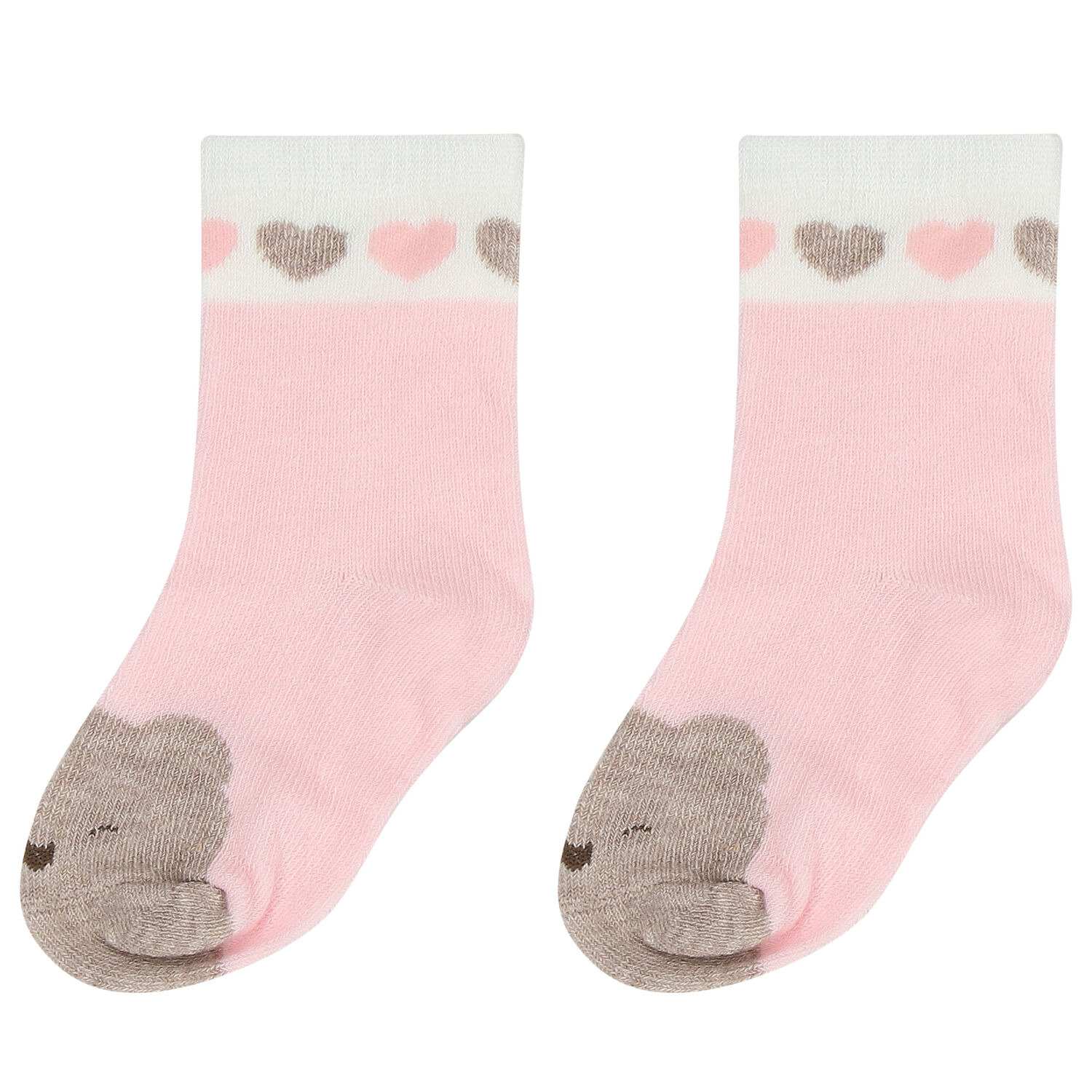 Baby Girls Pink Socks ( 4-Pack ), 1, hi-res