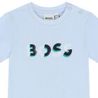 Baby Boys Pale Blue Logo T-Shirt, 1, hi-res