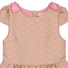 Girls Beige & Pink Jacquard Hearts Dress, 1, hi-res