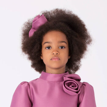 Girls Purple Rose Headband