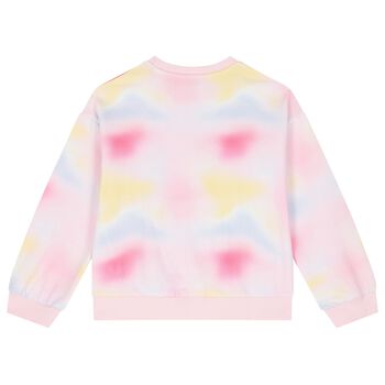 Girls Pink & Yellow Logo Sweatshirt