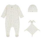 Baby Girls Ivory Floral Babygrow Gift Set, 1, hi-res