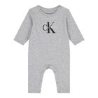 Baby Boys Grey Logo Babygrow Gift Set, 1, hi-res