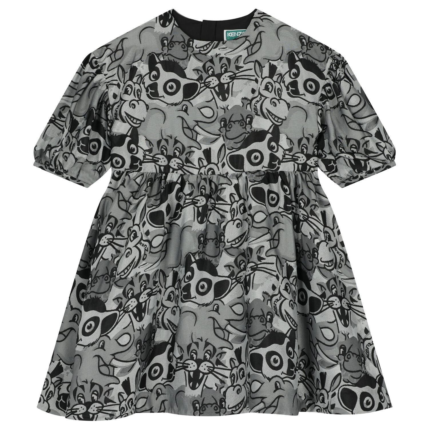 Girls Grey Safari Dress, 1, hi-res