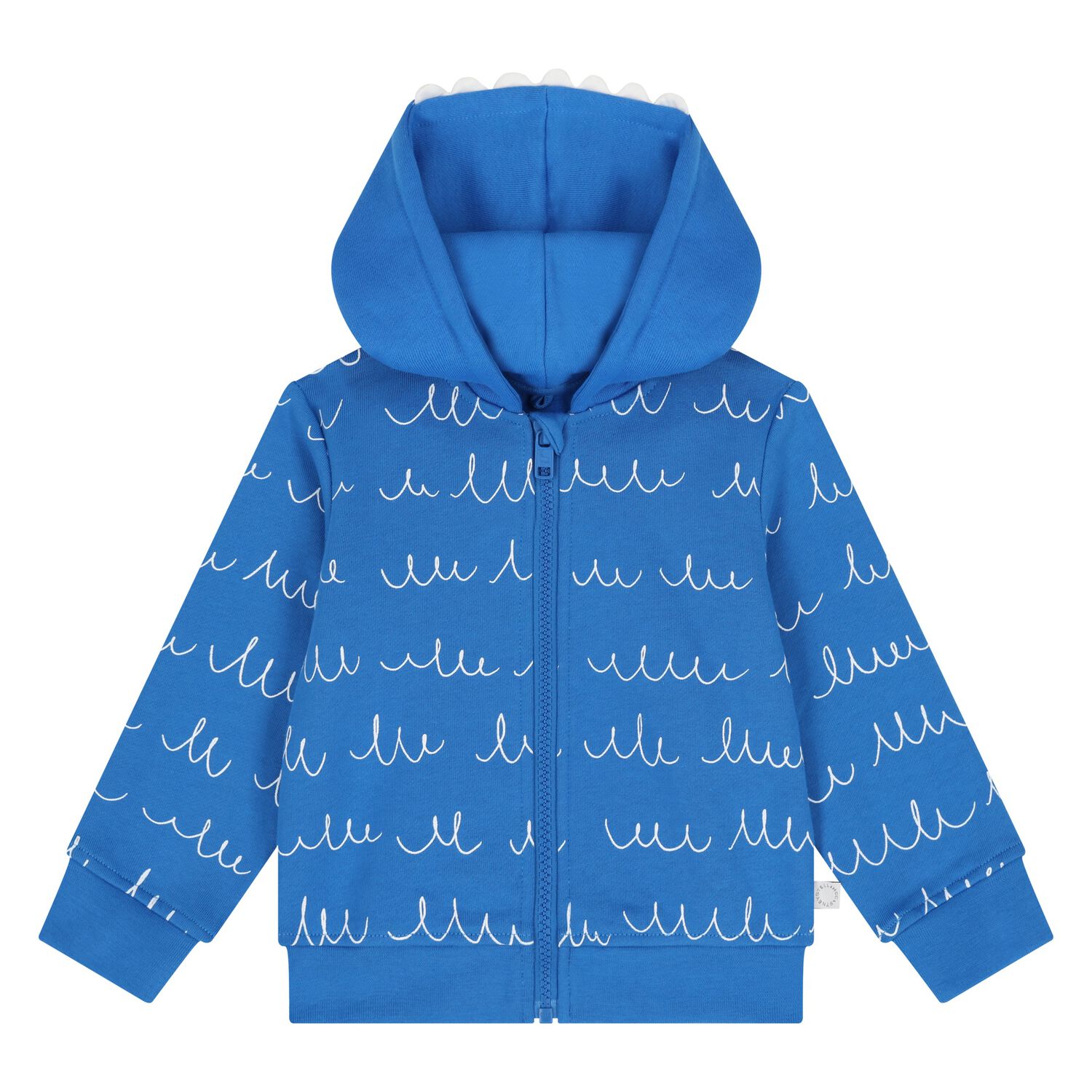 Younger Boys Blue Yeti Hooded Zip Up Top, 1, hi-res