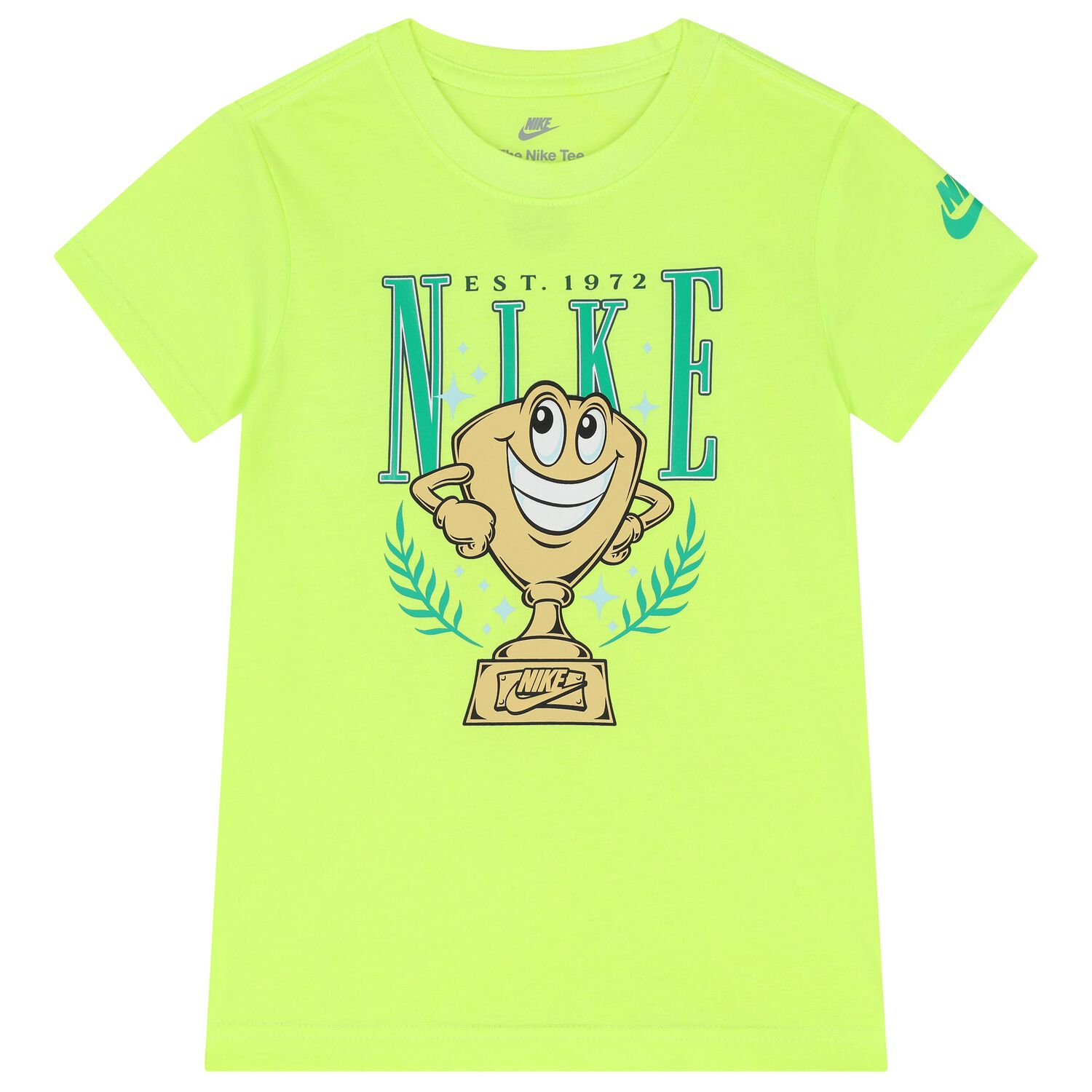 قميص قطني أخضر للأولاد بشعار, 1, hi-res