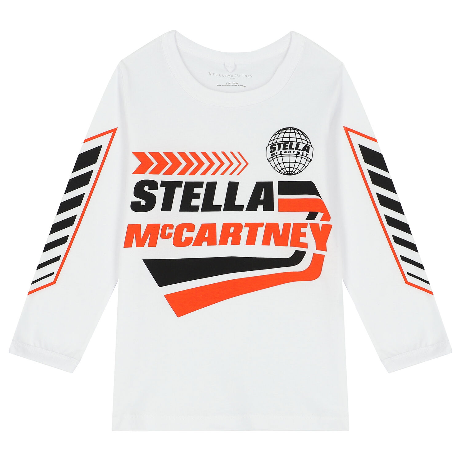 توب بأكمام بالشعار باللون الأبيض للأولاد, 1, hi-res