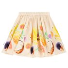 تنورة بطبعة فاكهة باللون البيج للبنات, 1, hi-res