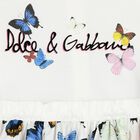 فستان بوبلين للبنات بتصميم فراشات باللونين الأبيض والأزرق, 1, hi-res