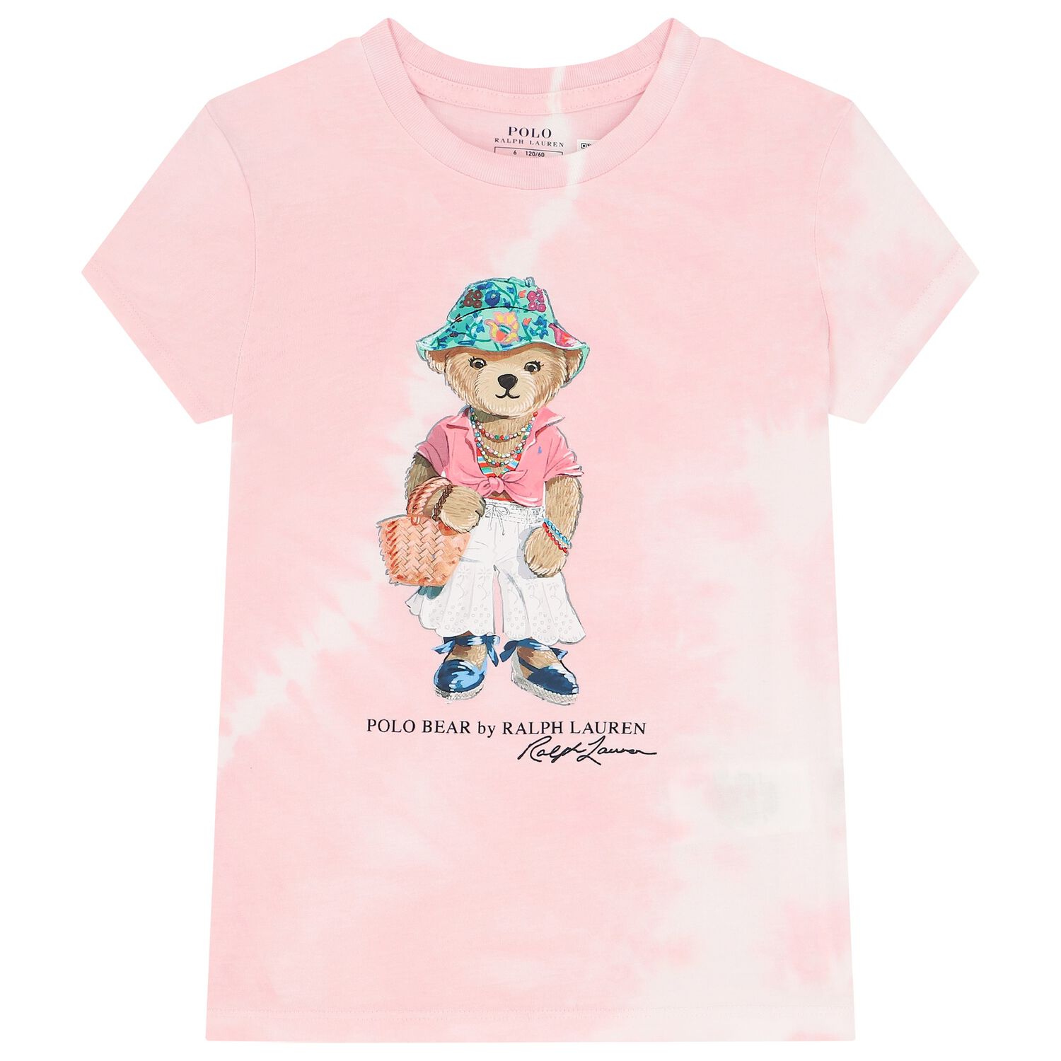 Girls Pink Polo Bear T-Shirt, 1, hi-res