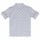 Boys White & Navy Printed Top, 1, hi-res