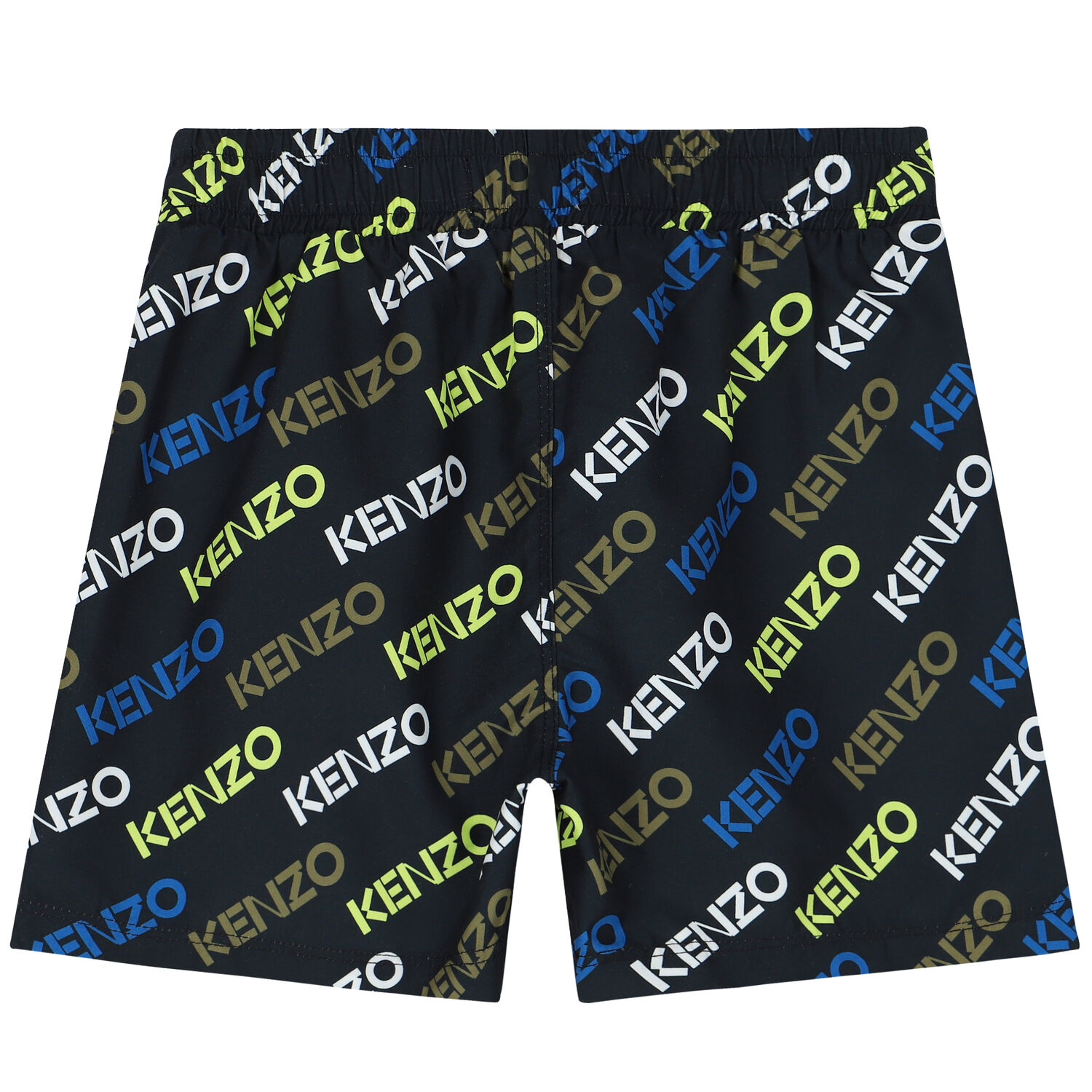 شورت سباحة بالشعار باللون الأسود للأولاد, 1, hi-res