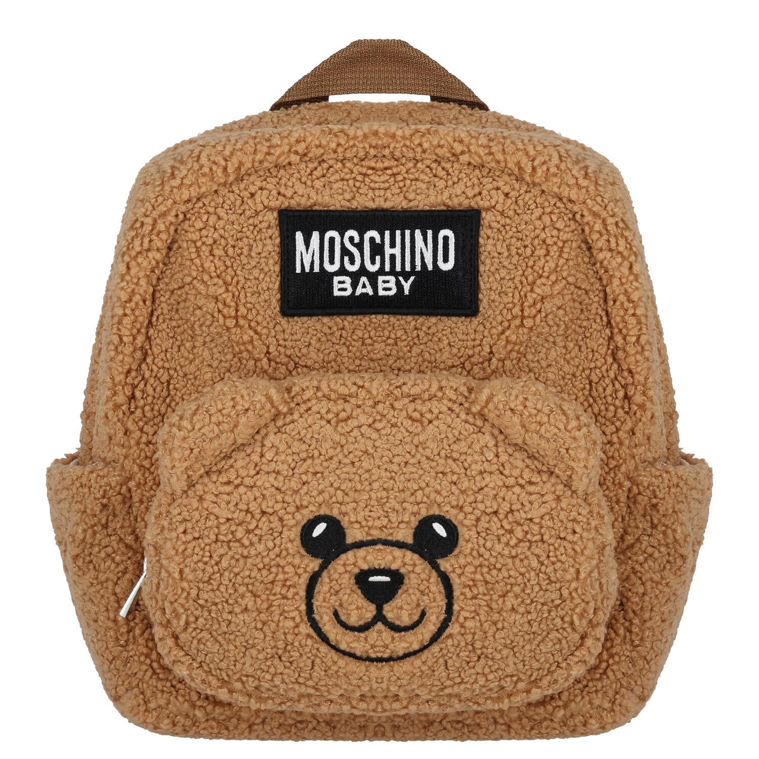 Beige Fleece Teddy Bear Backpack, 1, hi-res