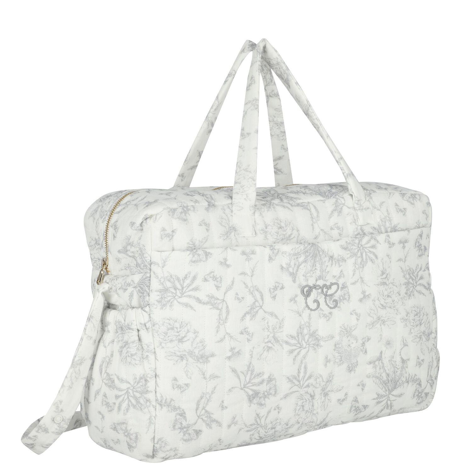 Ivory & Grey Toile De Jouy Baby Changing Bag, 2, hi-res