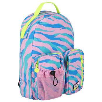 Girls Blue & Pink Logo Backpack