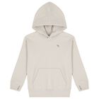 Boys Beige Logo Hooded Top, 2, hi-res