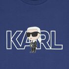 Boys Blue Ikonik Karl Logo T-Shirt, 1, hi-res