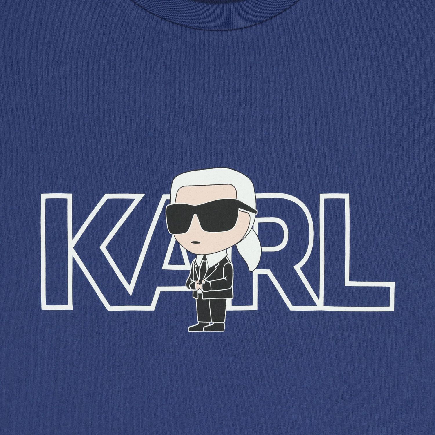 Boys Blue Ikonik Karl Logo T-Shirt, 1, hi-res