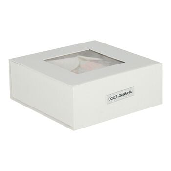 Baby Girls Ivory & Pink Floral Logo Romper Set