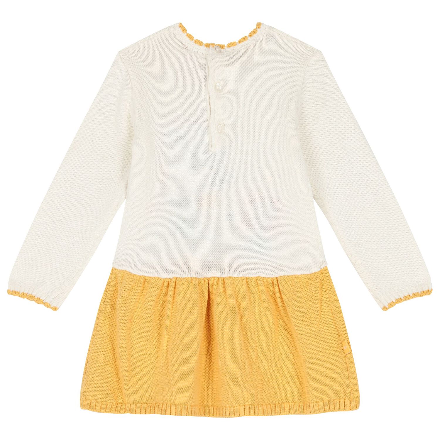 Younger Girls Ivory & Yellow Floral Dress, 1, hi-res image number null