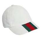 Ivory Web Stripe Logo Cap, 1, hi-res