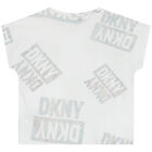 تيشيرت بالشعار باللون الابيض للبنات , 1, hi-res