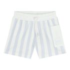 Baby Boys Blue & White Logo Shorts Set, 2, hi-res