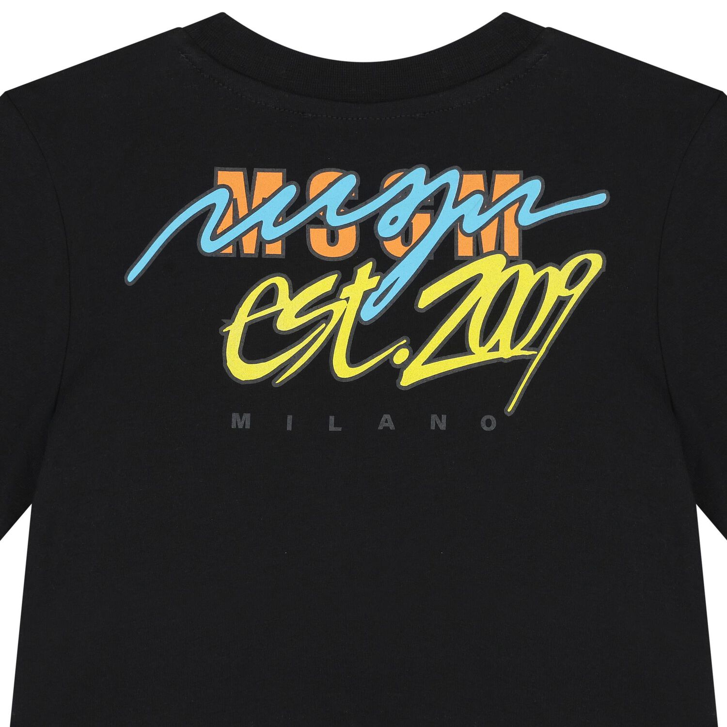 تيشيرت بنات بالشعار باللون الأسود, 2, hi-res image number null