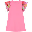 فستان بالشعار باللون الزهري, 2, hi-res