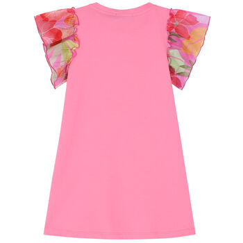 Girls Pink Logo Bag Dress