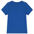 طقم أولاد شورت بالشعار باللون الأزرق والأسود, 10, hi-res