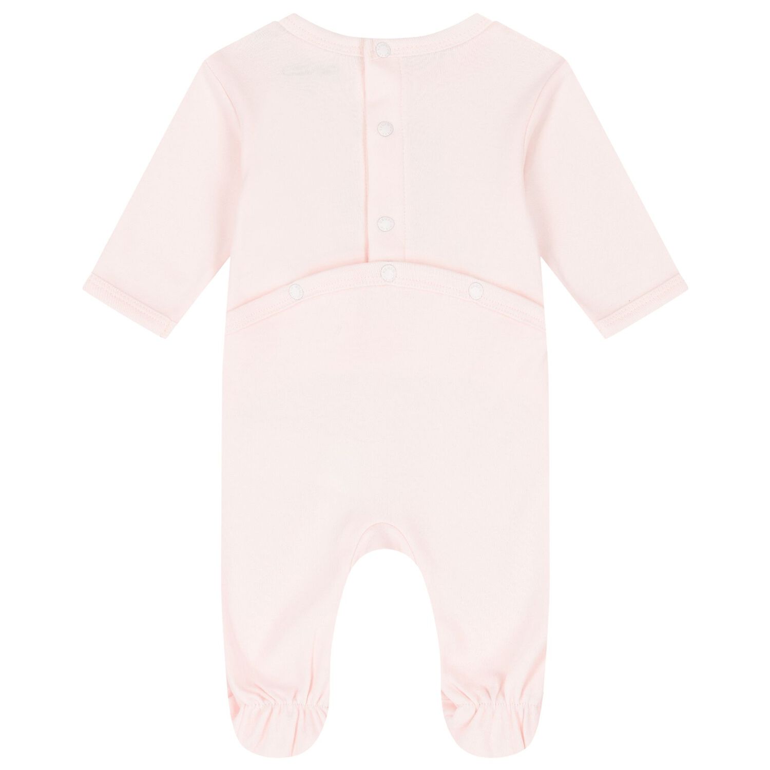 Baby Girls White & Pink Boke Flower Babygrows ( 2 Pack ), 2, hi-res