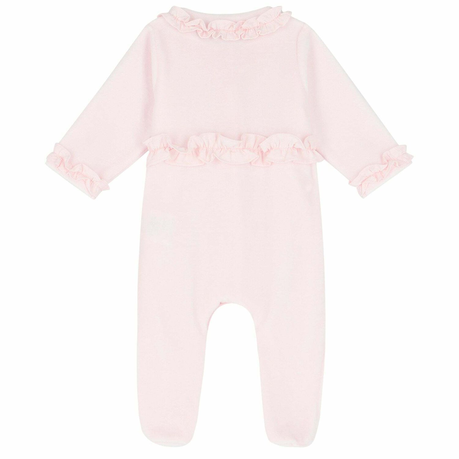 Baby Girls Pink Embellished Babygrow, 1, hi-res image number null