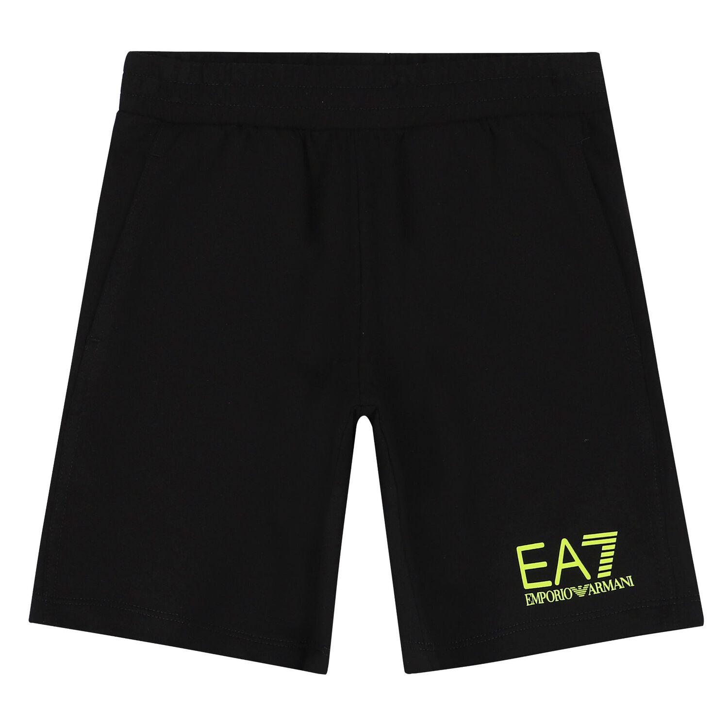 طقم أولاد شورت بالشعار باللون الأخضر نيون والأسود, 3, hi-res