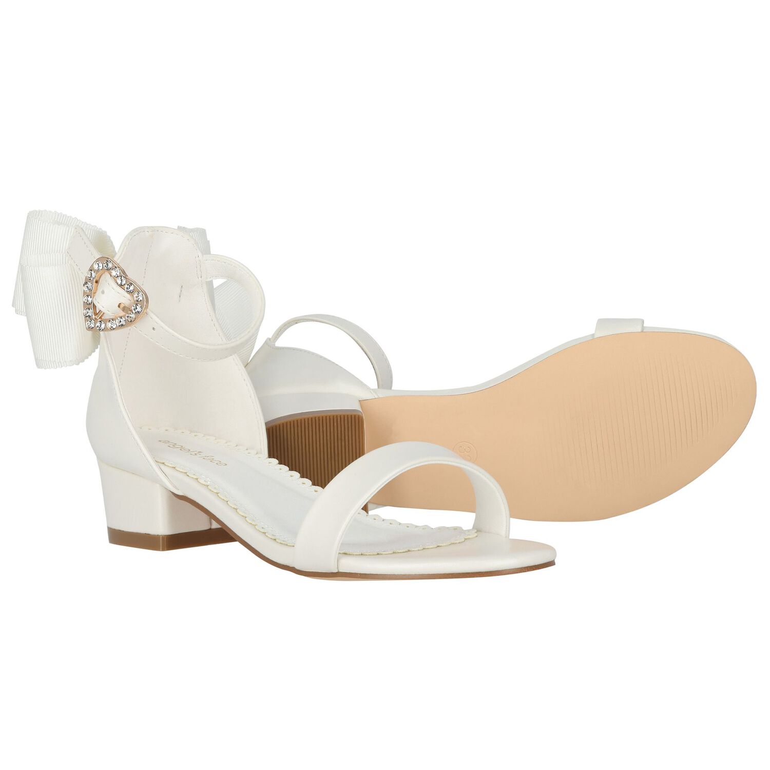 Girls White Sandals, 2, hi-res image number null