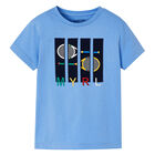 تيشيرت بالشعار باللون الأزرق للأولاد , 1, hi-res