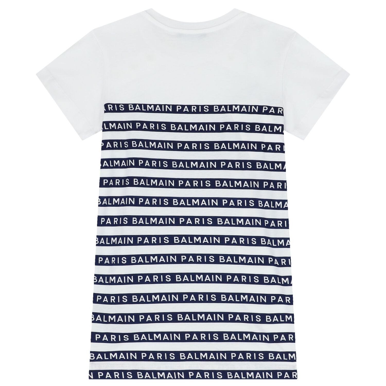 Girls White & Blue Logo Dress, 1, hi-res image number null